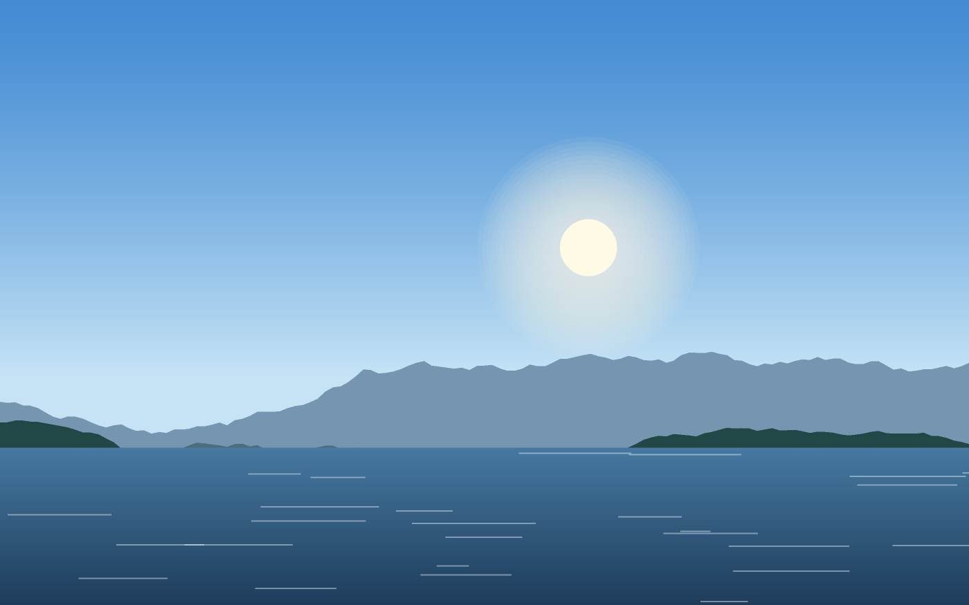 Ilustração de uma paisagem