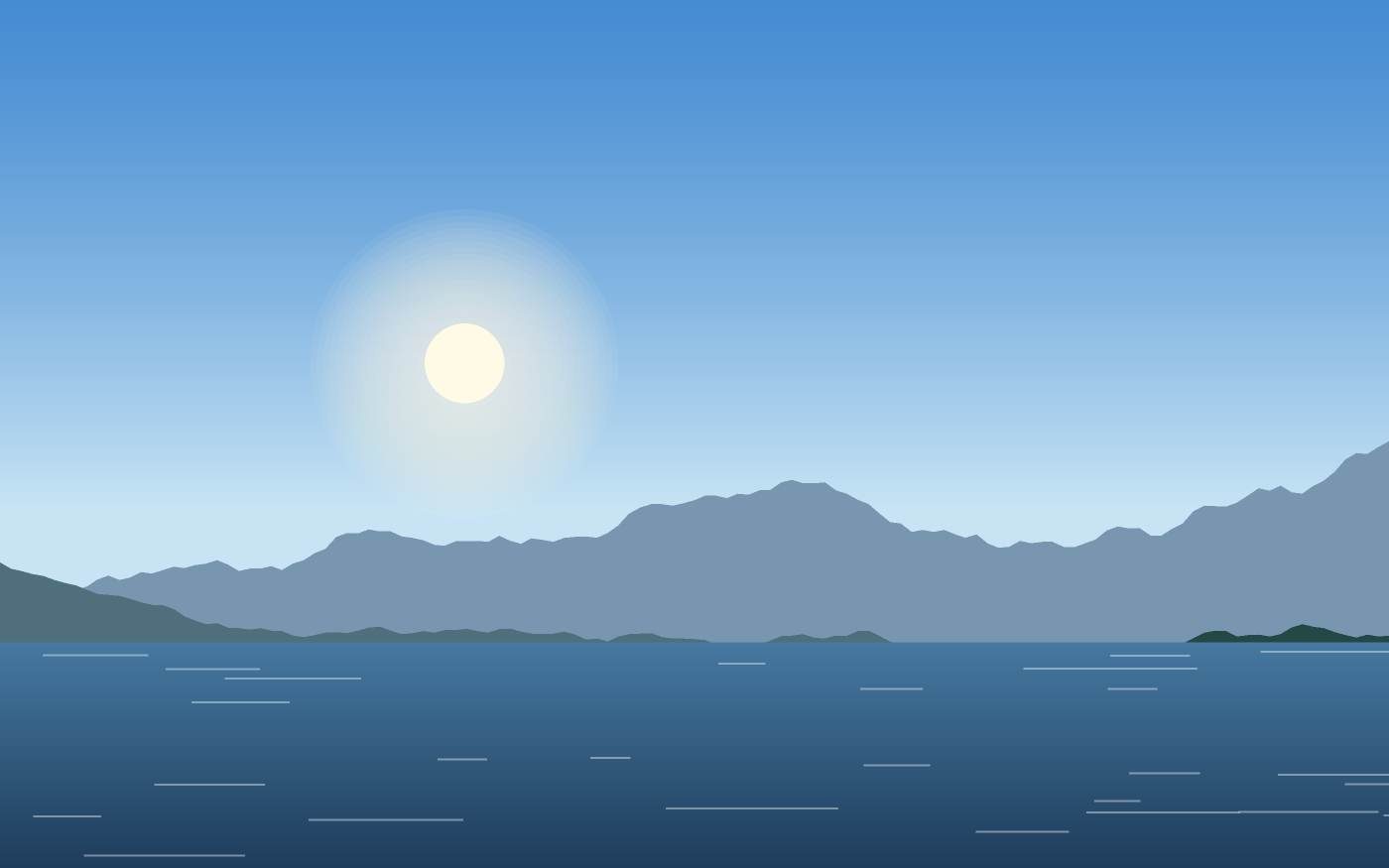 Ilustração de uma paisagem